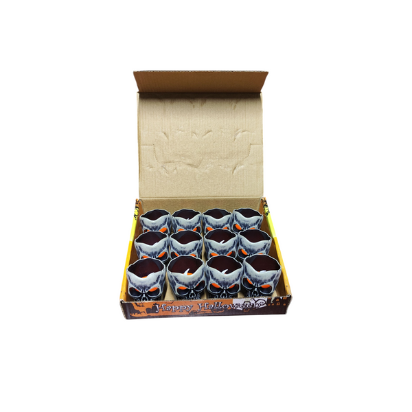 Pack 12 luces led calavera decorativa para halloween