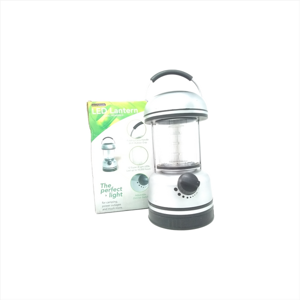 Linterna camping portatil de mano 12 luces Led regulable AC y Baterías