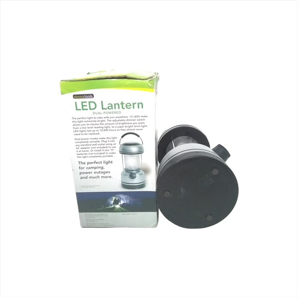 Linterna camping portatil de mano 12 luces Led regulable AC y Baterías