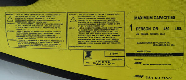 Kayak Inflable Sevylor Eskimo ST5100 360x90x30 1Adulto Usado