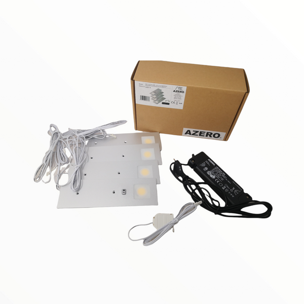 Set 4 luces lampara led sensor movimiento 12V 3W Azero