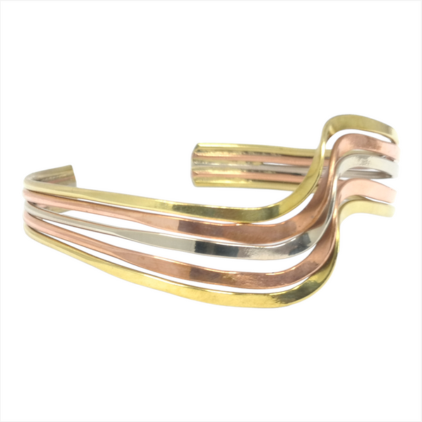 Pulsera brazalete delgado unisex bronce laton czn moda 1pz
