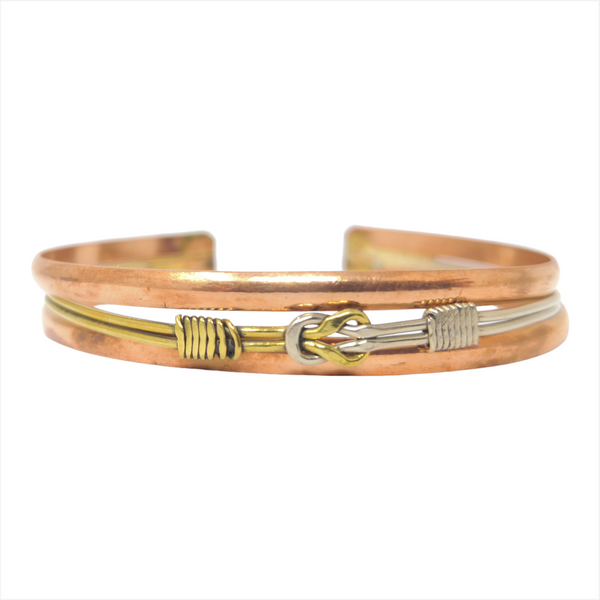 Pulsera brazalete delgado unisex bronce laton czn moda 1pz