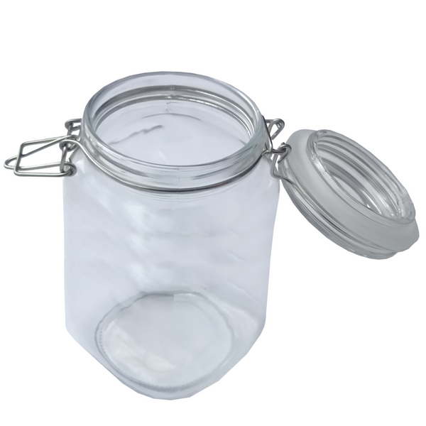 Tarro Hermetico tapa Frasco Vidrio 500-1500ml pack Mayoreo