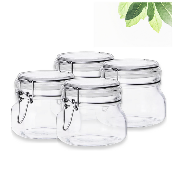 Tarro Hermetico tapa Frasco Vidrio 500-1500ml pack Mayoreo