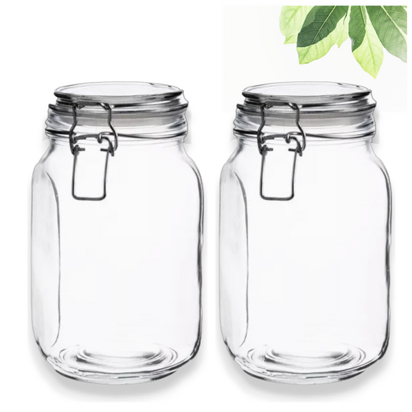 Tarro Hermetico tapa Frasco Vidrio 500-1500ml pack Mayoreo