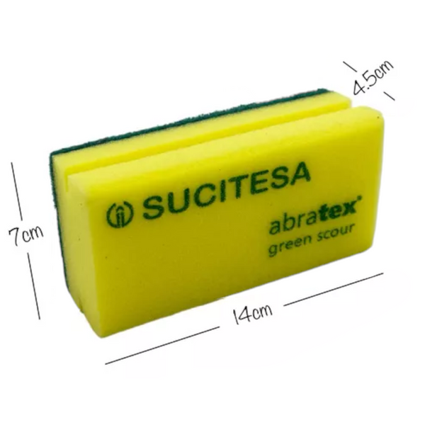Esponja fibra Multiusos Limpieza Vajilla Abratex pack 6pz