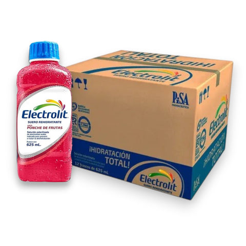 Pack2 caja Electrolito ponche de frutas 24 botellas 625 ML