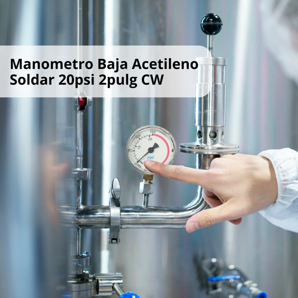 Manometro Baja Acetileno Soldar 20psi 2pulg CW