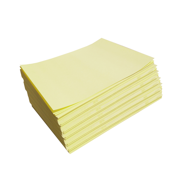 Papel Cartulina amarilla Tamaño Carta pack 500 Hojas