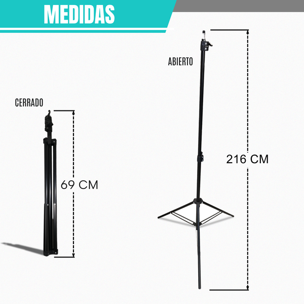 Tripie soporte para camara Aro de Luz ZP133