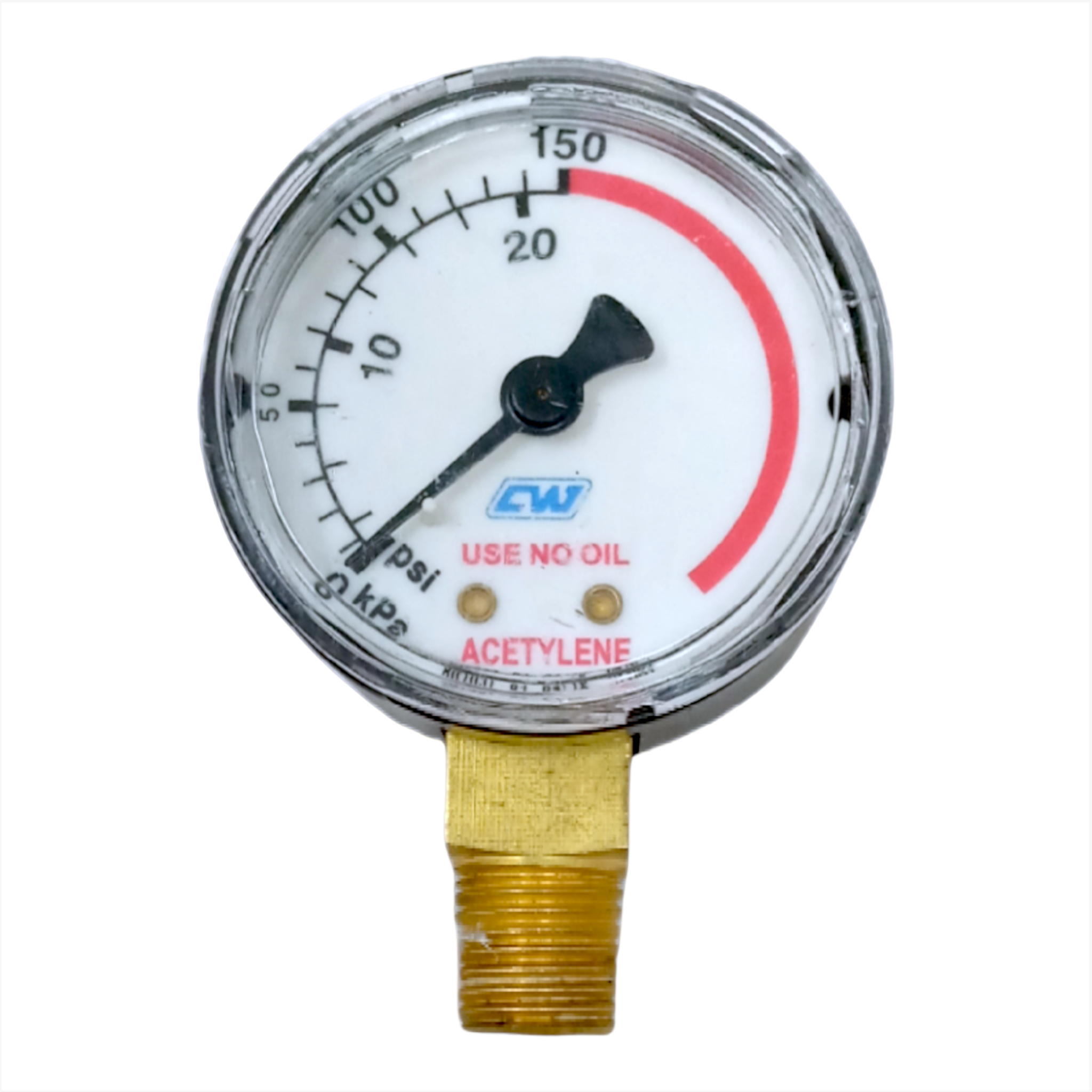 Manometro Baja Acetileno Soldar 20psi 2pulg CW