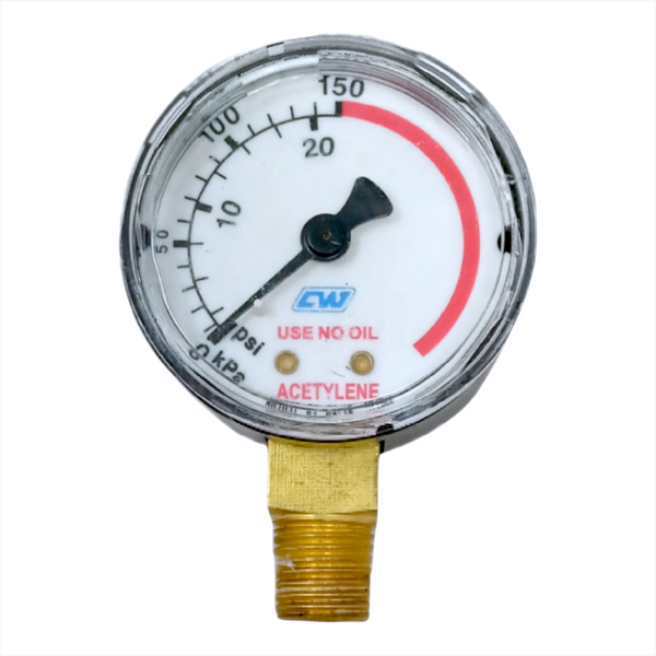 Manometro Baja Acetileno Soldar 20psi 2pulg CW