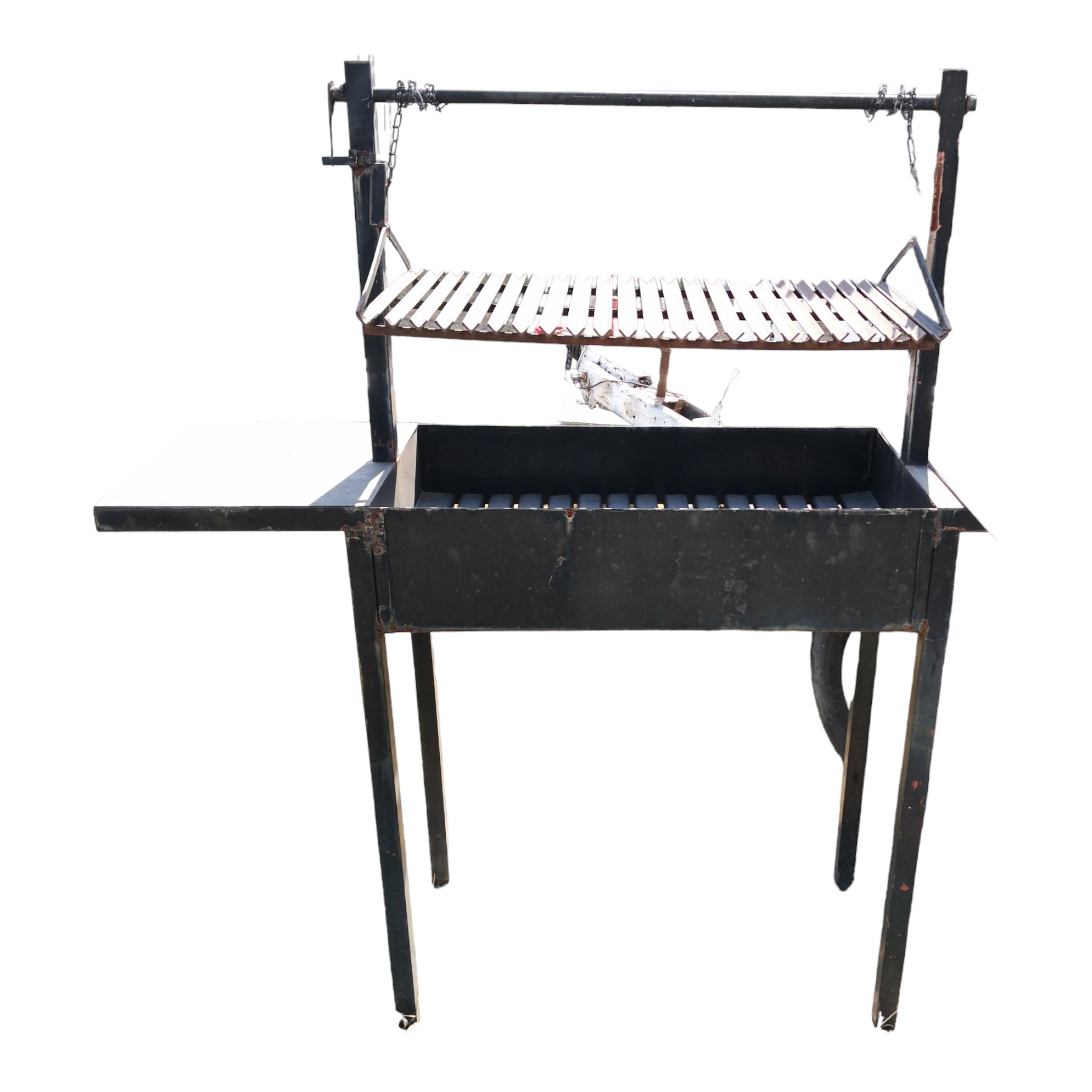 Asador De Carbon Con Sistema Parrilla De Elevacion Usado