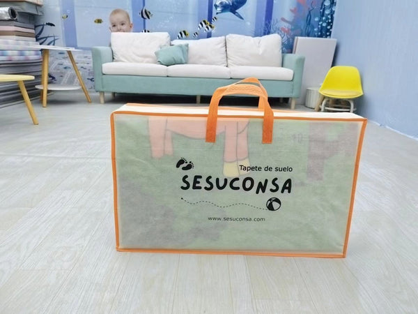 Caja mayoreo Tapete Bebe Plegable Reversible XPE Foamy 6 pzs