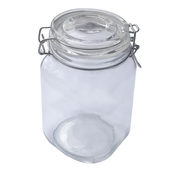 Frasco Recipiente Tapa Clip Tarro hermetico de Vidrio 1500ml