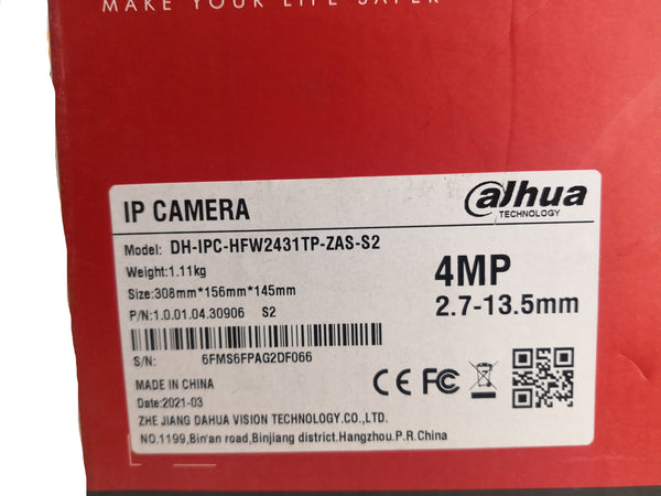 Camara IP zoom bullet Dahua 4MP IPC-HFW2431TP-ZAS-S2