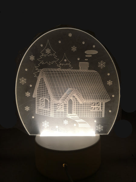 Lampara de Noche Navideña led 3D Decorativa Hogar
