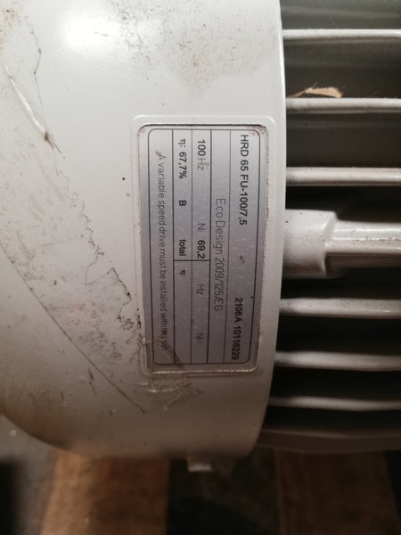 Extractor  550w Extracción De Aire HRD  65 FU-100 7.5  KW