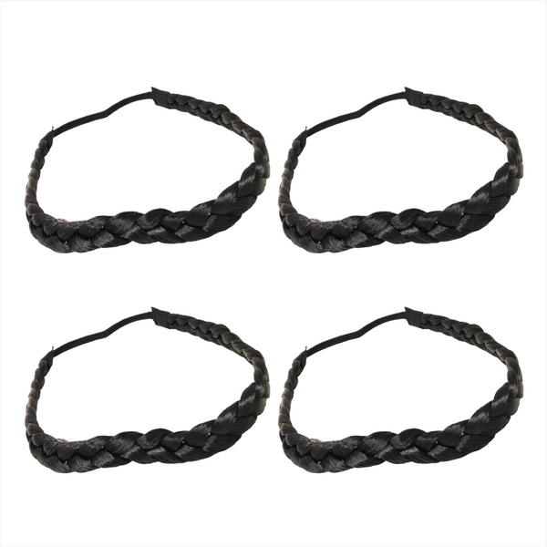 Set Diadema trenzada de cabello 4pz accesorios mujer