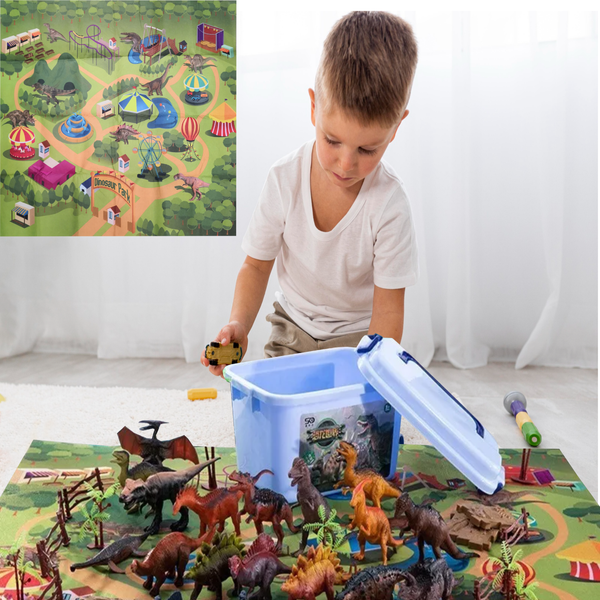 Caja Parque Jurasico Dinosaurios Paradise set 89 pzs