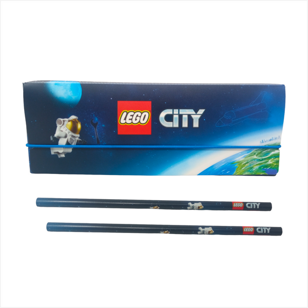 Estuche Escolar De Colores Lapices Regla Lego Original