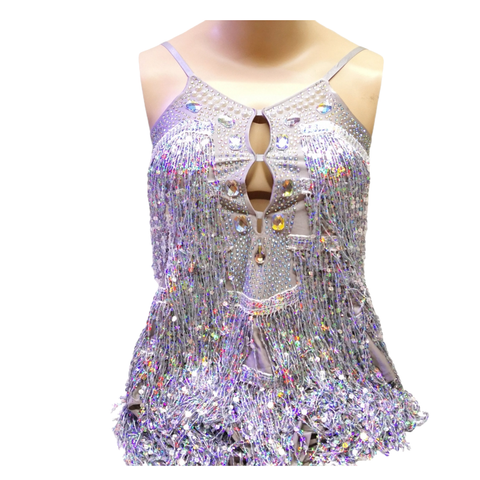Blusa sin mangas de lentejuelas con tirantes para dama