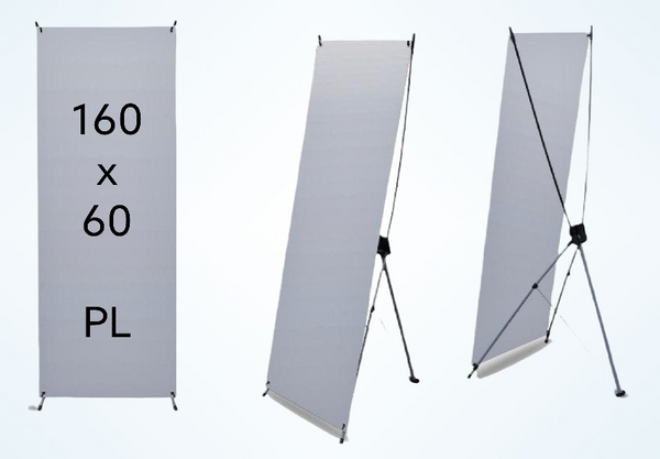 Tripie Publicidad Lona Porta Banner Araña 160x60cm Fierro