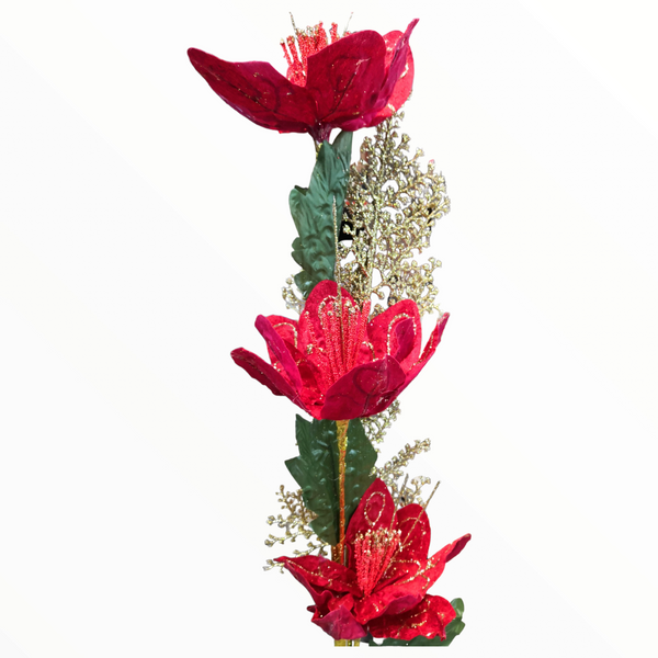 Flores Ramo Fantasía Decorativauj pack 6 guias.