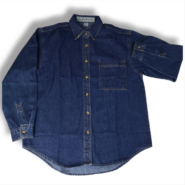 Camisa Corte Vaquera Manga larga 100% algodón de hombre