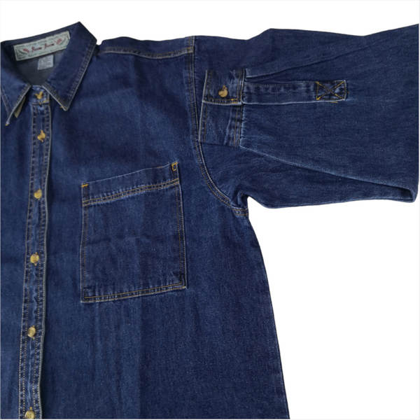 Camisa Corte Vaquera Manga larga 100% algodón de hombre