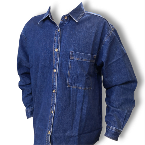 Camisa Corte Vaquera Manga larga 100% algodón de hombre