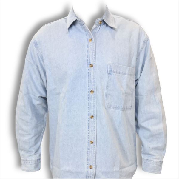 Camisa Corte Vaquera Manga larga 100% algodón de hombre