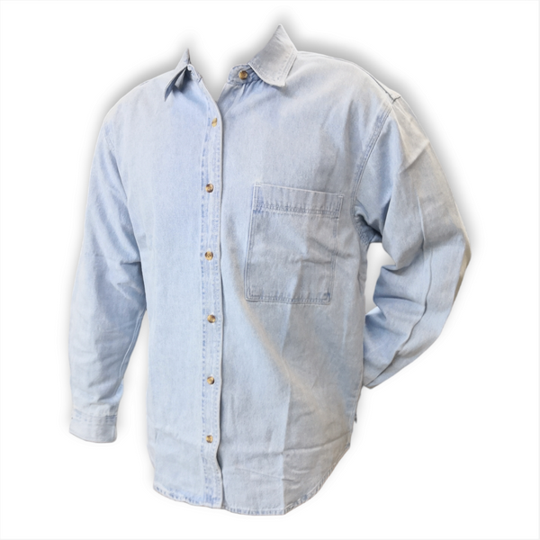 Camisa Corte Vaquera Manga larga 100% algodón de hombre