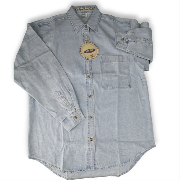 Camisa Corte Vaquera Manga larga 100% algodón de hombre