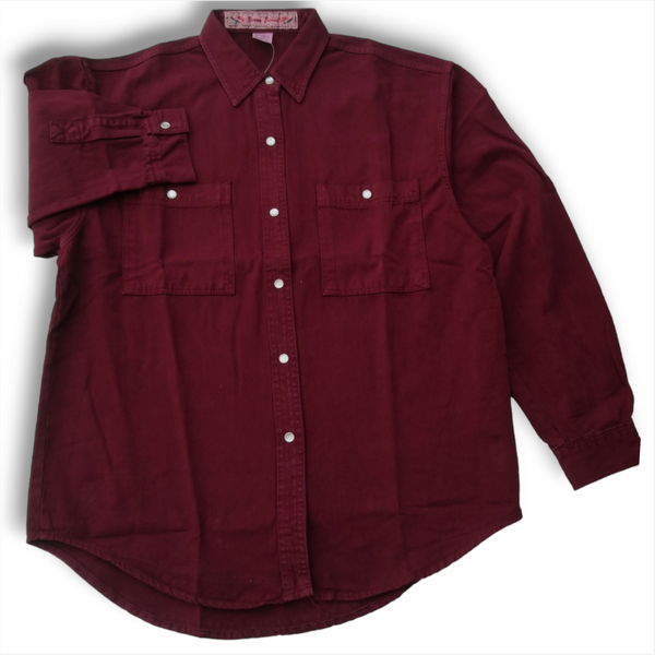 Camisa Corte Vaquera Manga larga 100% algodón de hombre