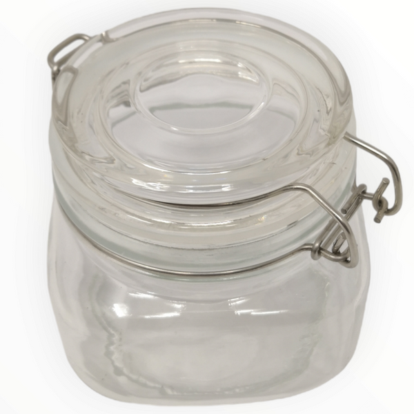 Frasco Recipiente Tapa Clip Tarro hermetico de Vidrio 500ml