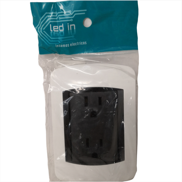 Placa Contacto Doble Aterrizado Linea Bv_1206.chp Pack 12pz