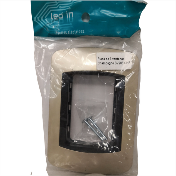Placa De 3 Ventanas Bv 203 Chp Cantidad De 12 Piezas
