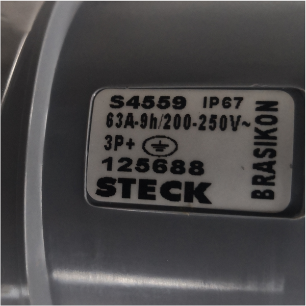Tomada Industrial STECK S4559 200-250V 3P+ IP67 BRASIKON