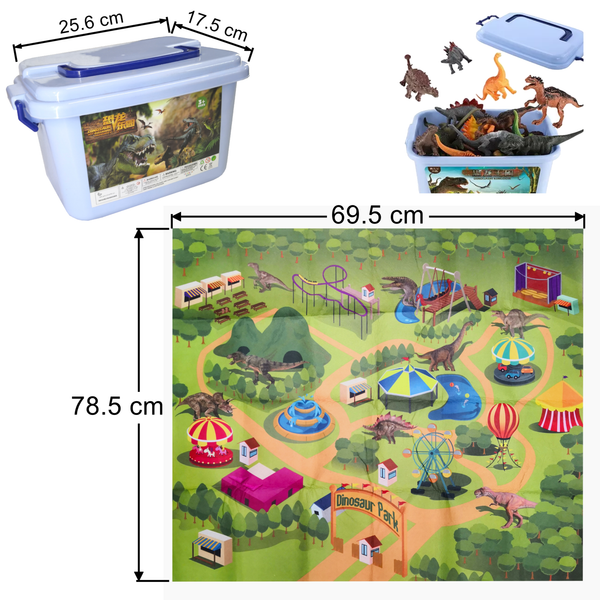 Caja Parque Jurasico Dinosaurios Paradise set 89 pzs