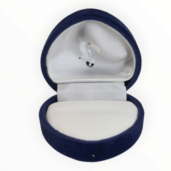 Estuche joyeria regalo caja Anillo aretes Terciopelo Azul / Eli