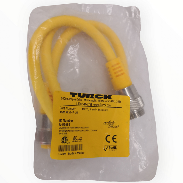 Cable Alimentación TURCK RSM RKM 47 1M U-05692