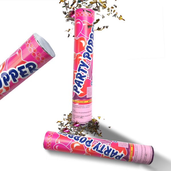 Bazuca lanzador Confeti Cañon party popper 30cm pack 5