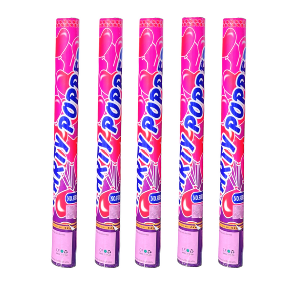 Bazuca lanzador Confeti Cañon party popper 50cm pack 5