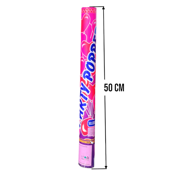 Bazuca lanzador Confeti Cañon party popper 50cm pack 5