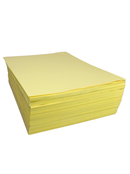Papel Cartulina amarilla Tamaño Carta pack 500 Hojas