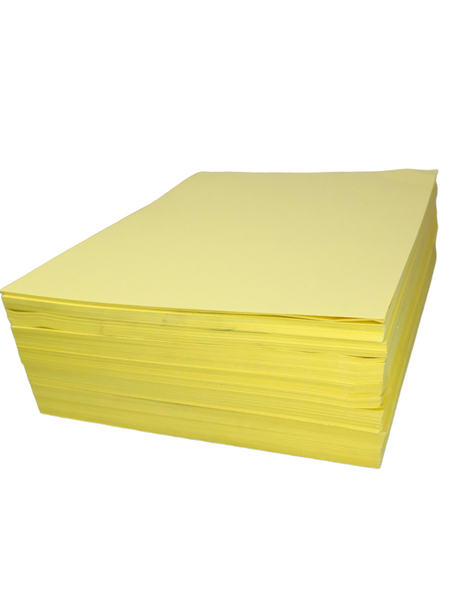Papel Cartulina amarilla Tamaño Carta pack 500 Hojas