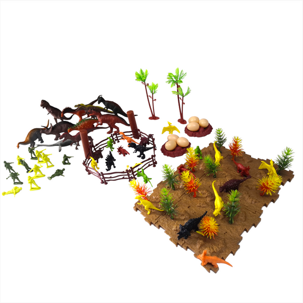 Caja Parque Jurasico Dinosaurios Paradise set 89 pzs