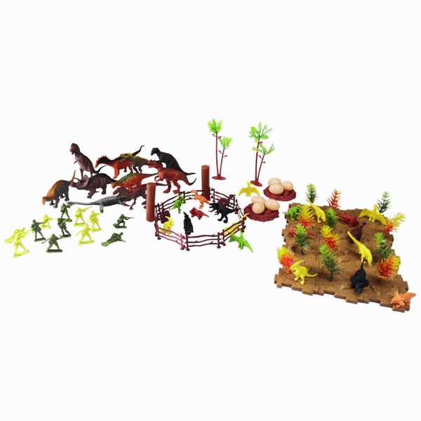 Caja Parque Jurasico Dinosaurios Paradise set 89 pzs